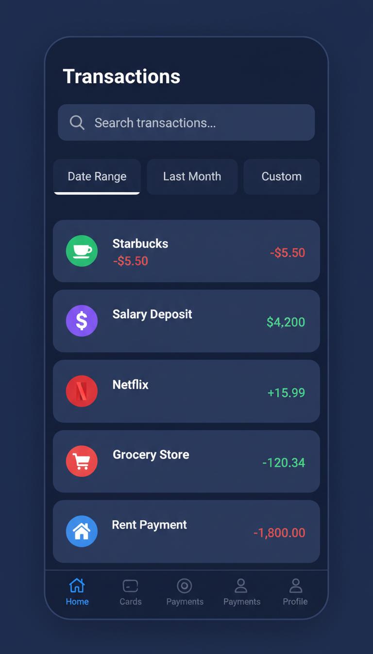 VaultBank Transactions